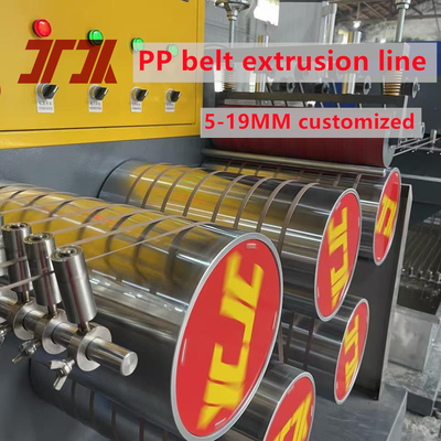 125-150KG/H Пластиковый PP ремень изготовление экструзионная машина с автоматической обмотка 5-19 мм