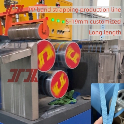 125-150KG/H Пластиковый PP ремень изготовление экструзионная машина с автоматической обмотка 5-19 мм