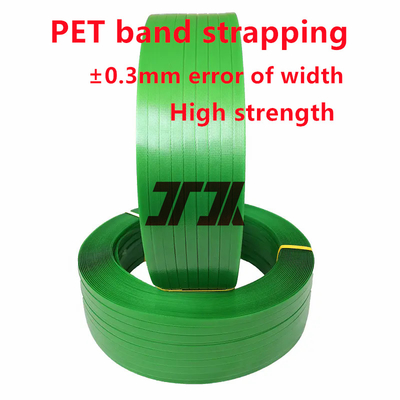 Factory wholesale 9-25mm green PET plastic strapping PET plastic steel strapping with Applicable to electric strapping machine