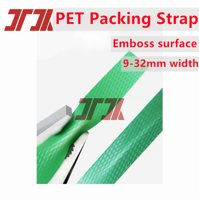 Factory wholesale 9-25mm green PET plastic strapping PET plastic steel strapping with Applicable to electric strapping machine