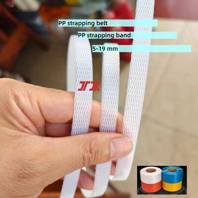 White PP strapping belt 5mm Automated PP strapping band High-speed pallet PP PET strapping