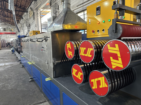 Автоматическая линия производства ПП-ленты для обвязки. Высокоскоростное оборудование для производства ПП-ленты для обвязки.