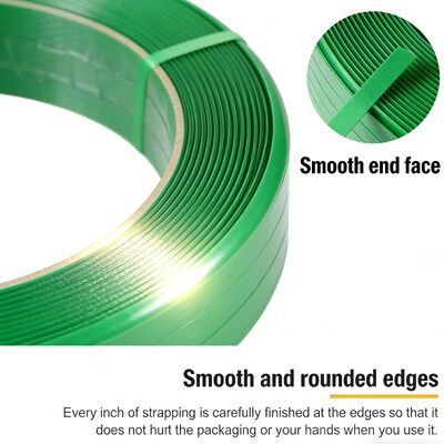 Высококачественная упаковочная лента из переработанного полиэстера. Спецификация: полиэстеровая лента PET